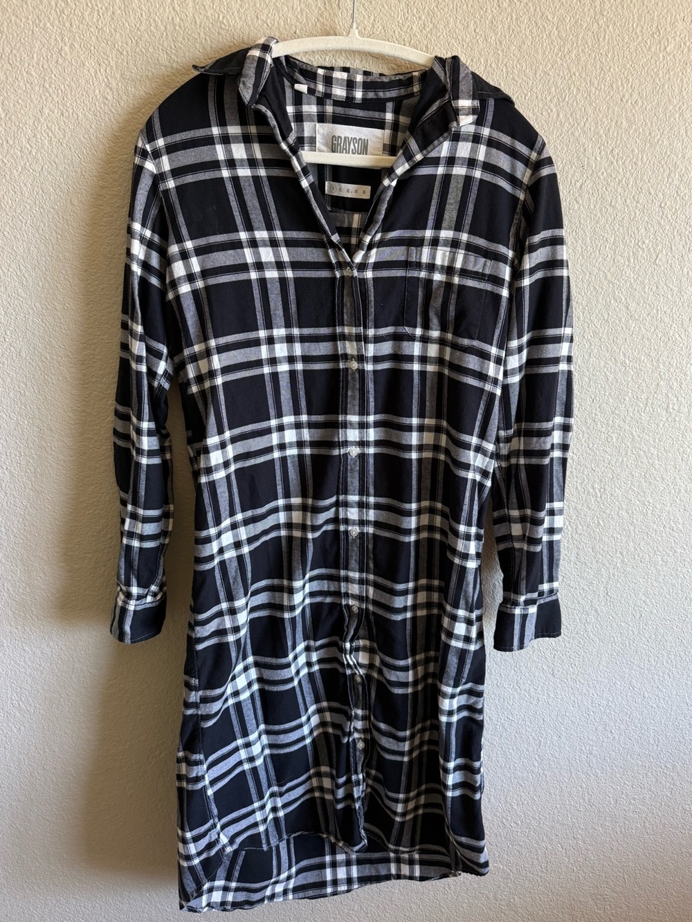 Grayson by Frank & Eileen Long Sleeve 100% Cotton Plaid Flannel Mini Dress